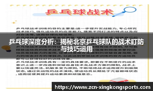 乒乓球深度分析：揭秘北京乒乓球队的战术盯防与技巧运用